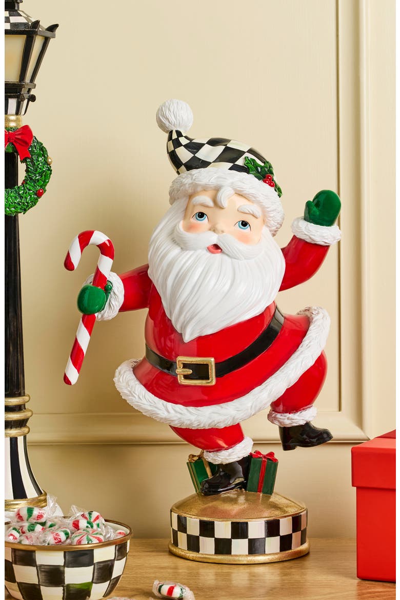 Twinkly Toes Santa Figurine, Alternate, color, MULTI