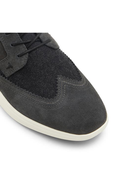 Ted Baker London Halton Sock Fit Wingtip Derby In Charcoal