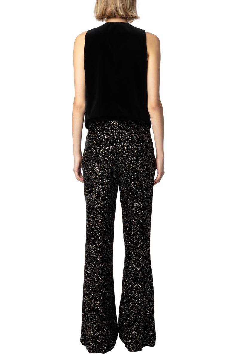 Zadig & Voltaire Emaux Velvet Vest, Alternate, color, Noir