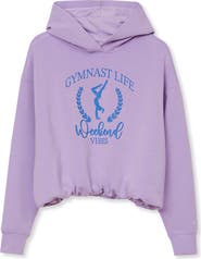 Lands' End Girls Long Sleeve Bubble Active Hoodie
