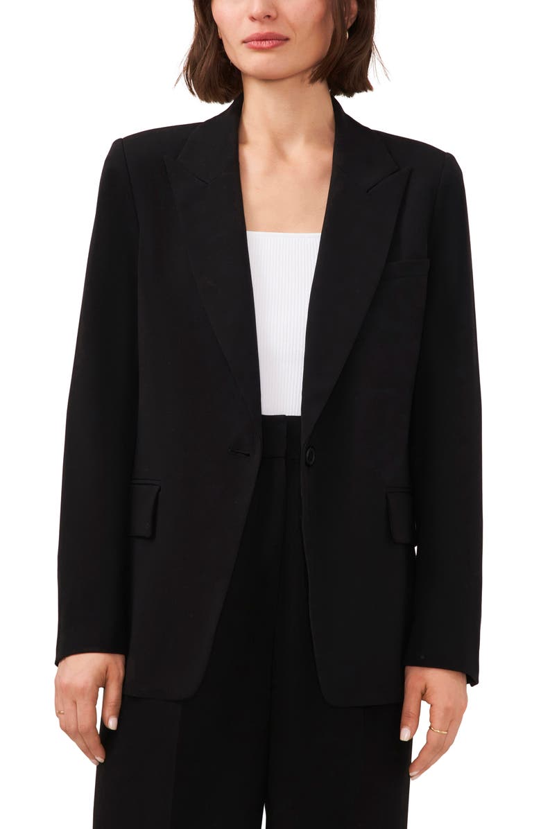 Halogen<sup>®</sup> Single Button Relaxed Blazer, Main, color, Rich Black 060