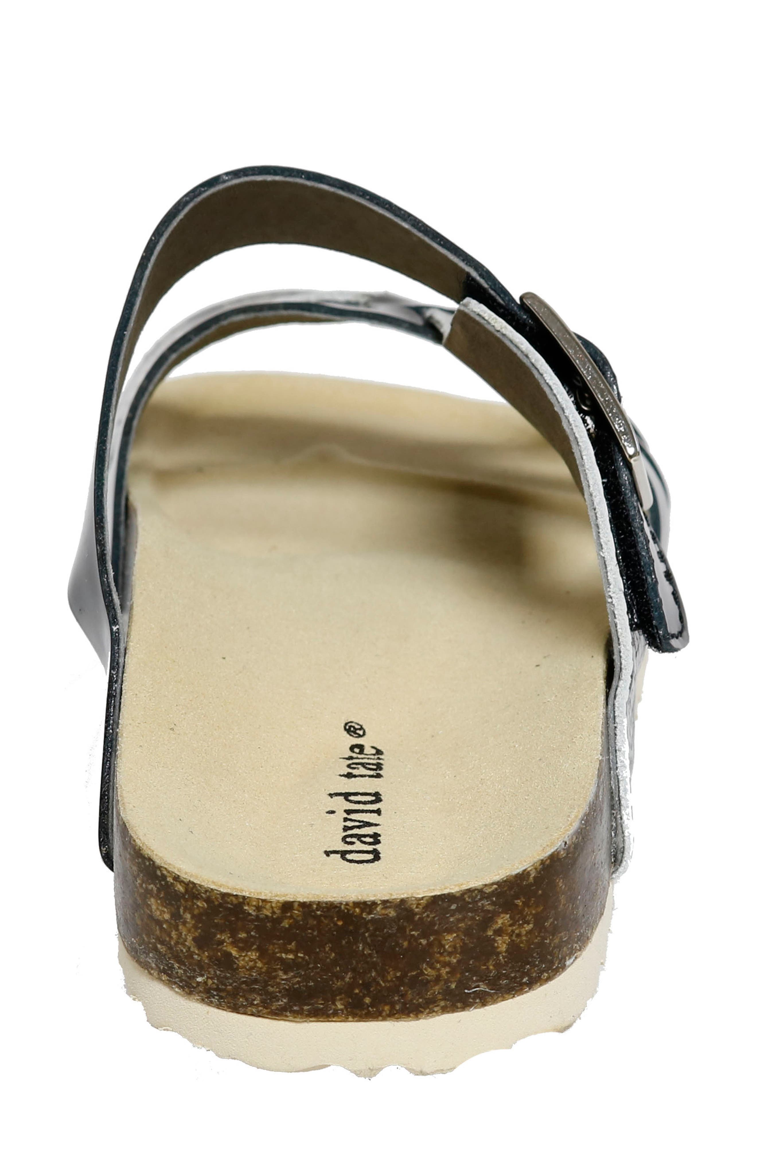 David Tate Warm Strappy Slide Sandal, Alternate, color, Black