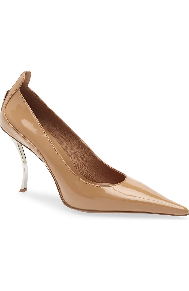 Jeffrey Campbell Freak Out Pointed Toe Pump, Main, color, Camel Patent