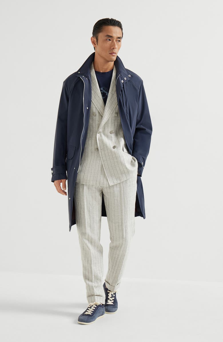 Brunello Cucinelli Unlined parka, Alternate, color, Navy Blue