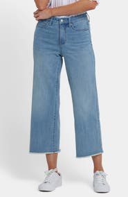 NYDJ Coco Cool Embrace® Frayed Crop Wide Leg Jeans