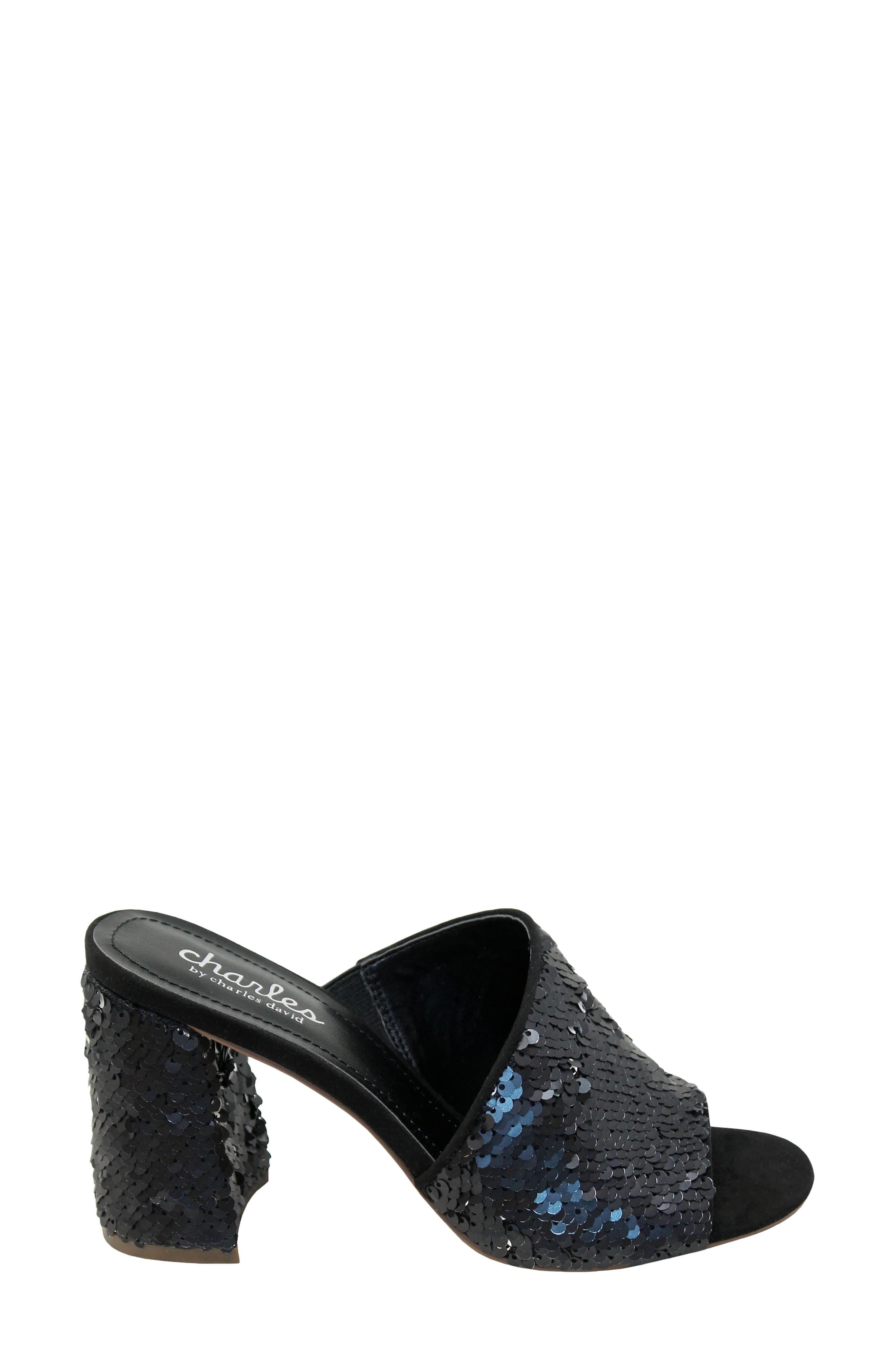 Charles by Charles David Reveal Sandal, Alternate, color, Black-Sq