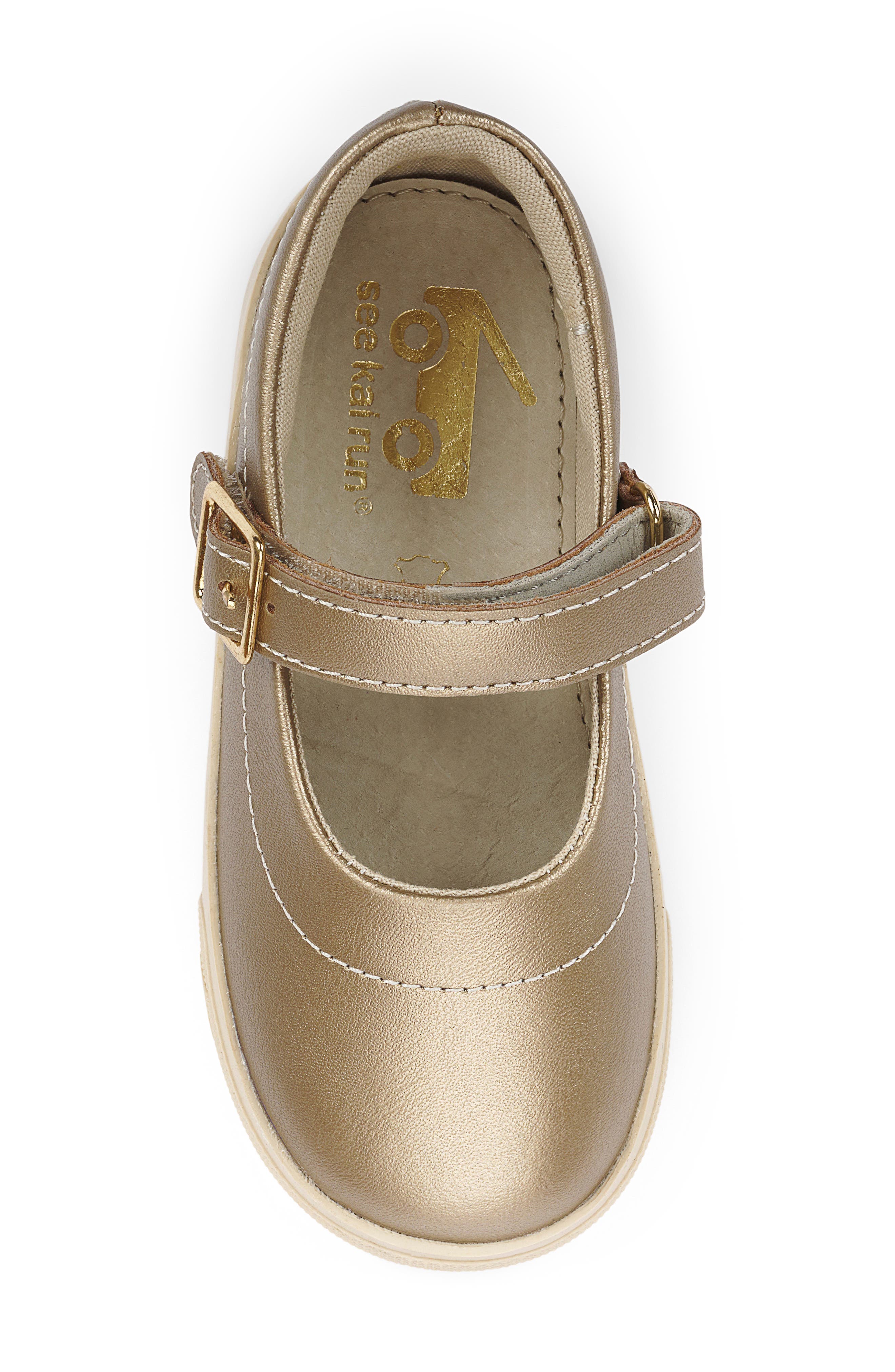 See Kai Run Kids' Lucia Mary Jane Flat, Alternate, color, Gold