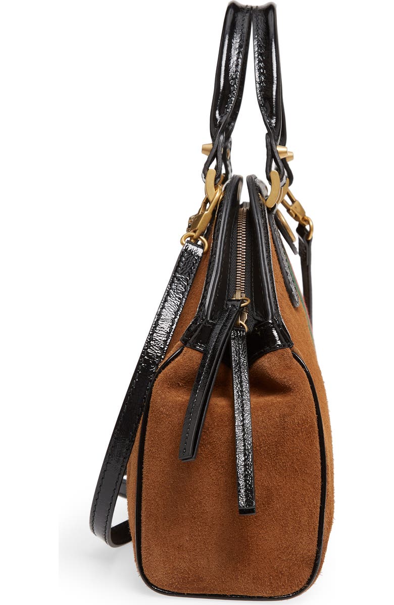 Gucci Medium RE(BELLE) Suede Satchel, Alternate, color,