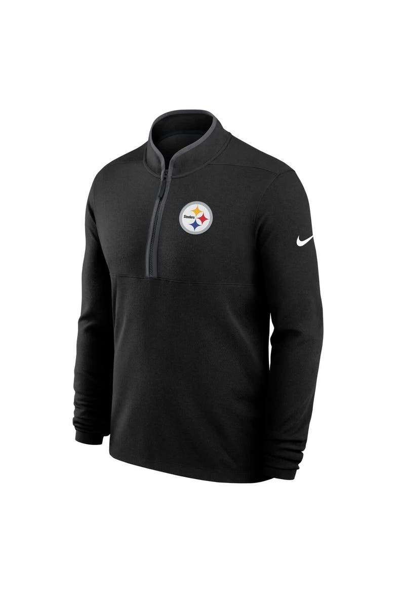 Men's Nike Black Pittsburgh Steelers Lightweight Victory Performance Half-Zip Pullover, Alternate, color, Black