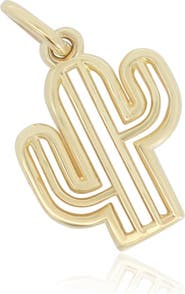 The Lovery Fine Jewelry Mini Gold Cactus Charm