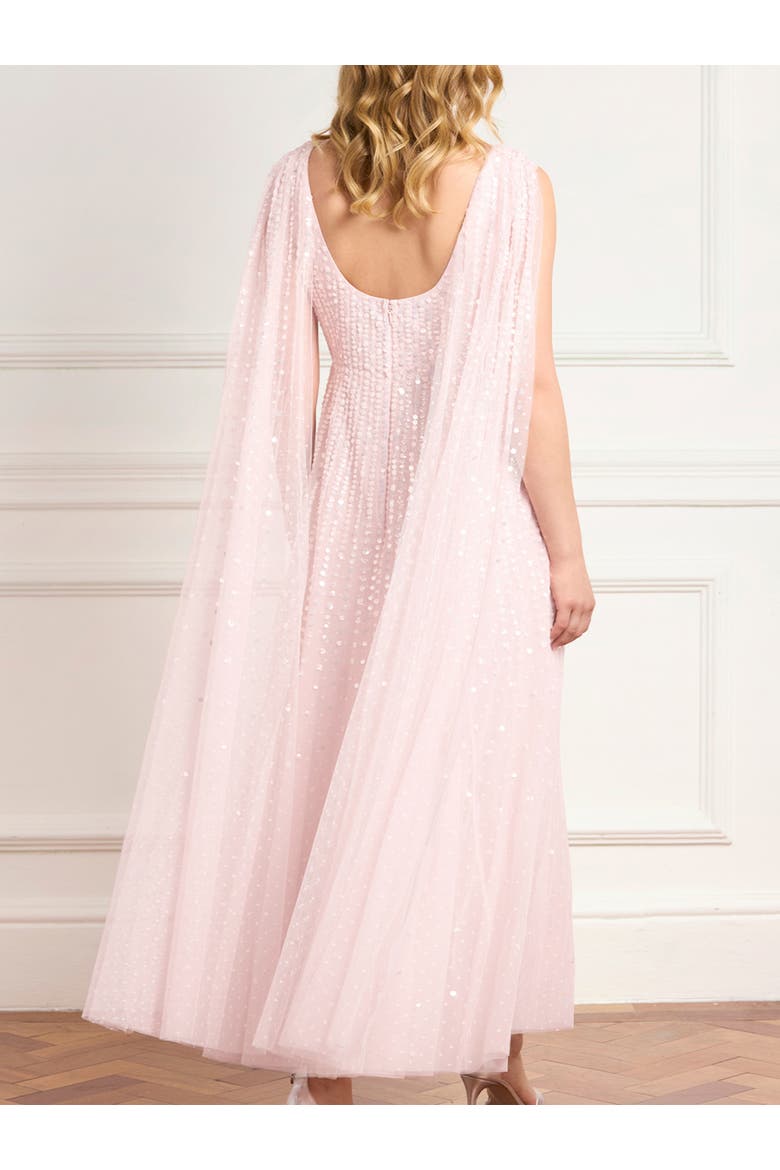 Moonlight Sequin Ankle Gown, Alternate, color, Shell