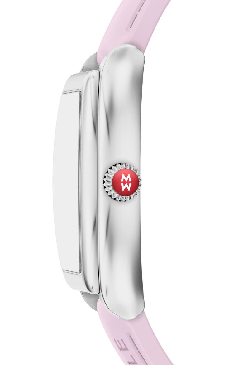 Relev  Sport Mid Silicone Strap Watch, 32mm, Alternate, color, PINK/ WHITE