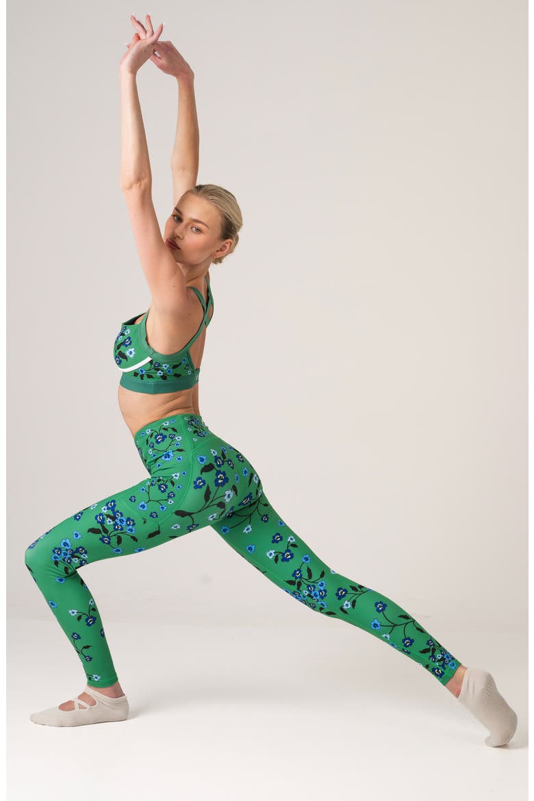 Emerald Echo High-Waisted Leggings, Alternate, color, Green