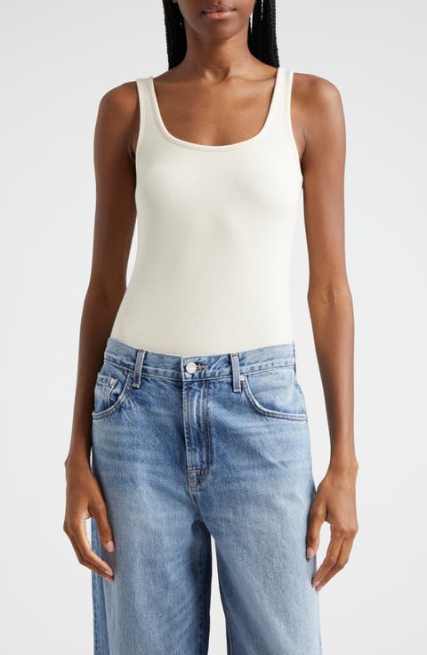 Rib Square Neck Bodysuit