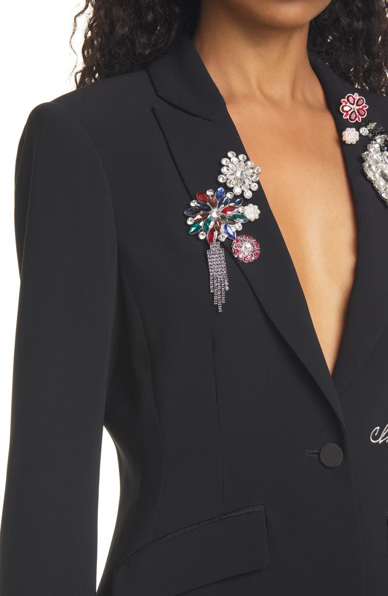 Cinq à Sept Cheyenne Rhinestone Brooch Blazer, Alternate, color, 