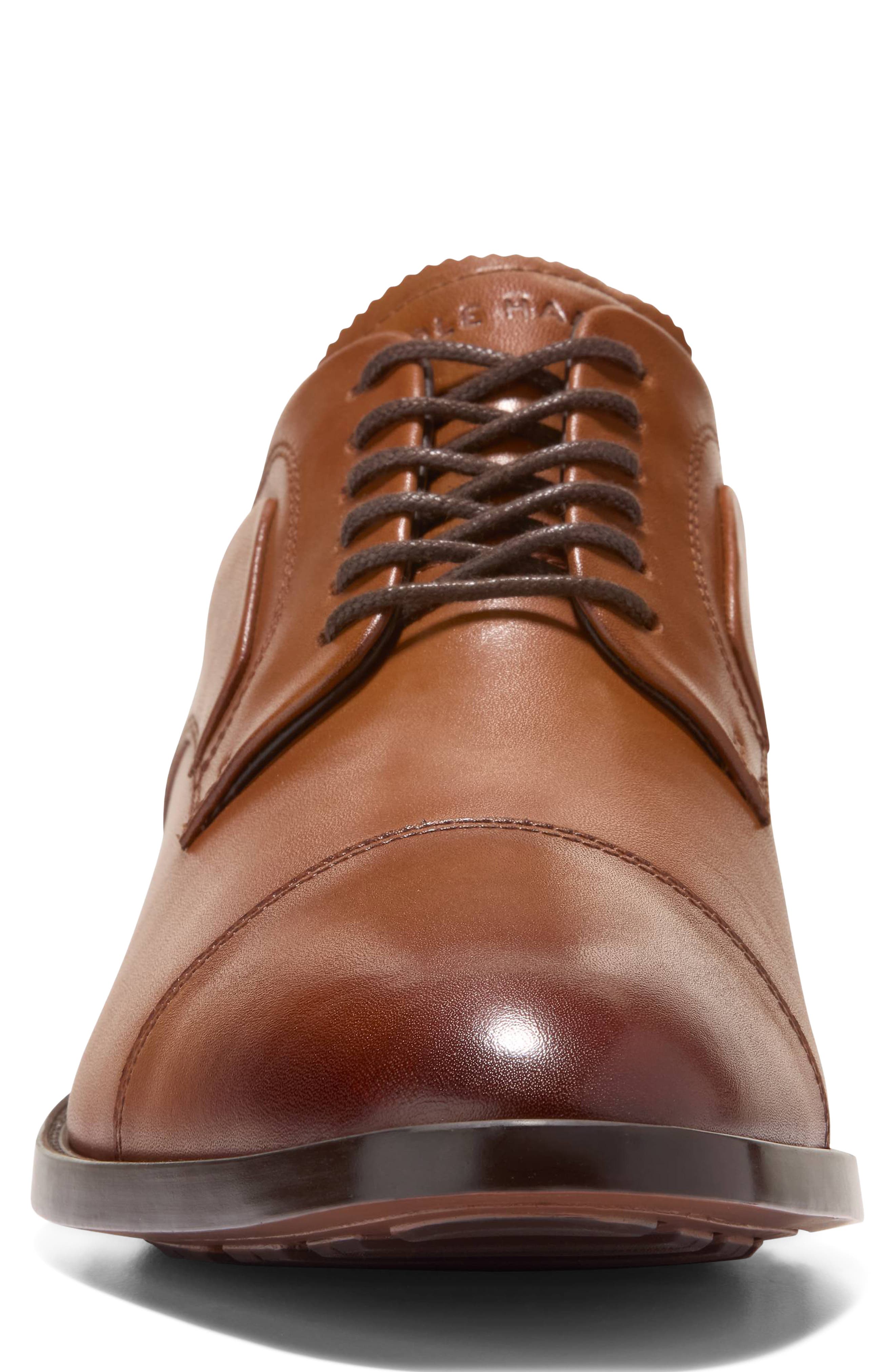 Barton Grand Leather Cap Toe Oxford, Alternate, color, BRITISH TAN / DEMITASSE