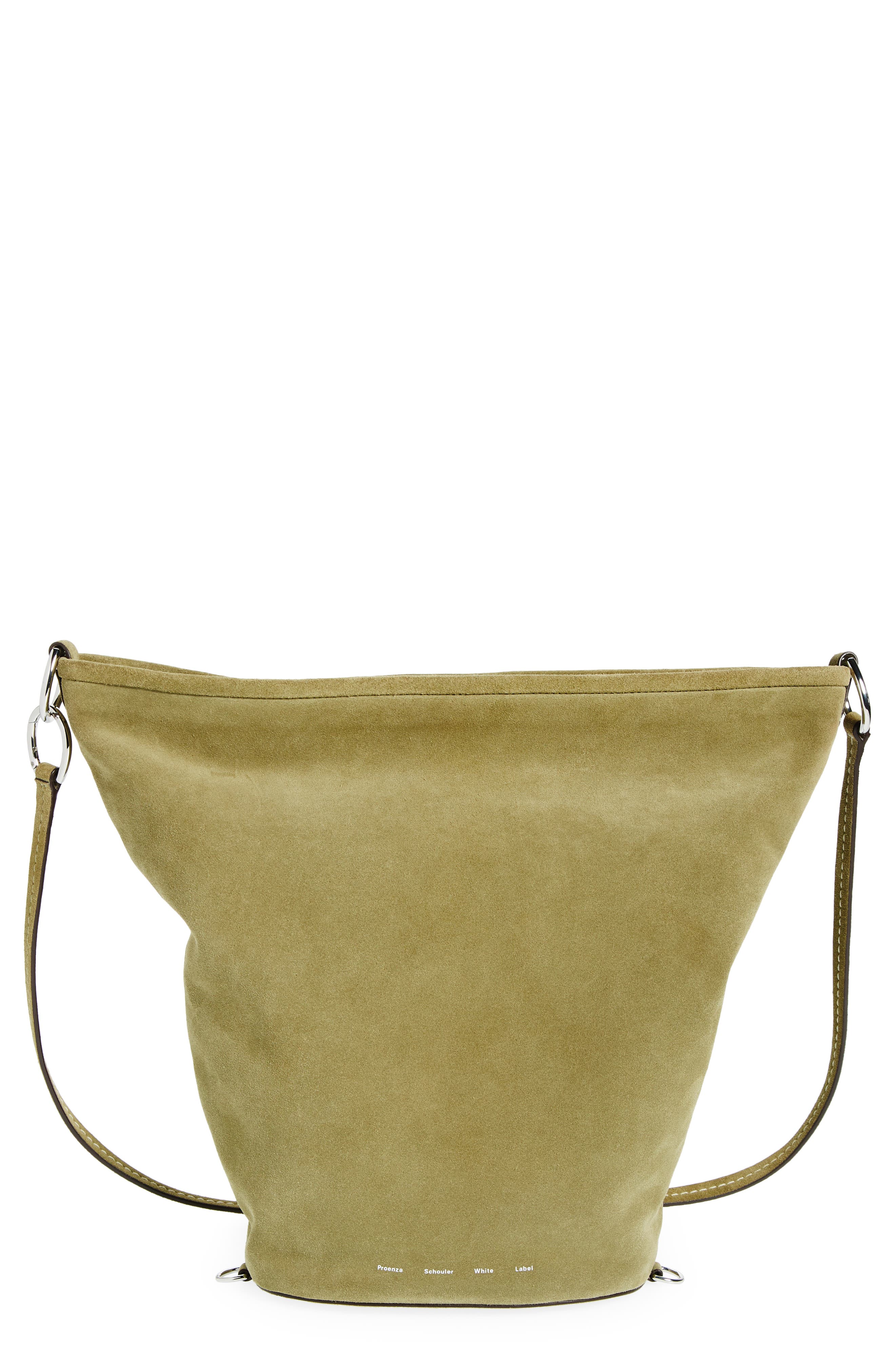 Proenza Schouler White Label Spring Suede Bucket Bag, Main, color, 