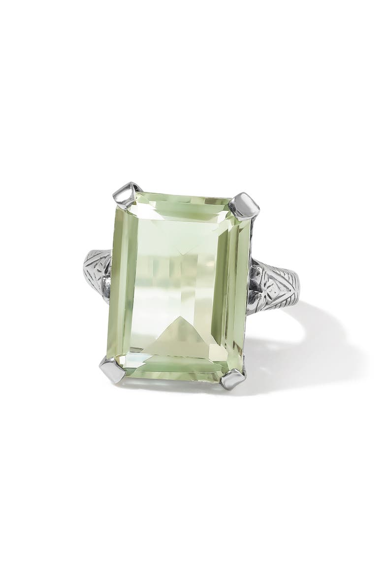 Gemstone Ring, Main, color, GREEN