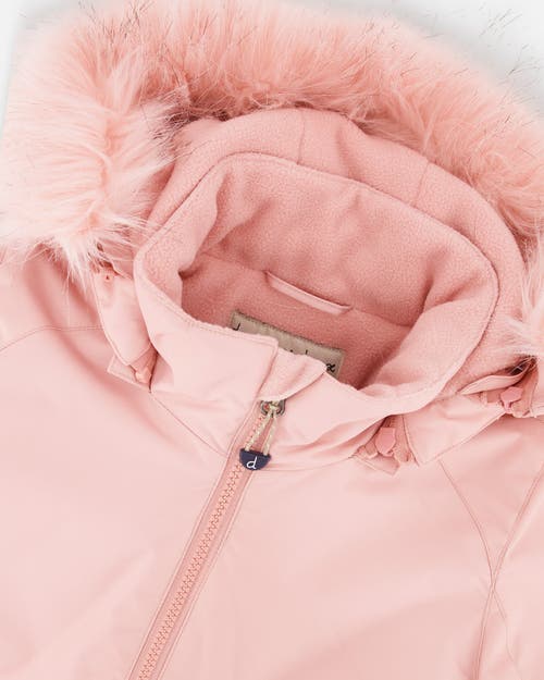 Deux Par Deux Girl Two-piece Play Snowsuit In Pink