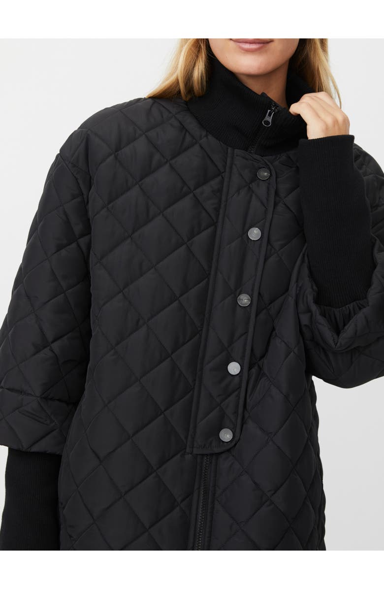 Masai Copenhagen Talvire High Neck Long Sleeve Coat, Alternate, color, Black