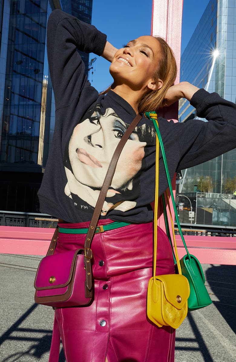 COACH Originals Leather Turnlock Pouch, Alternate, color,