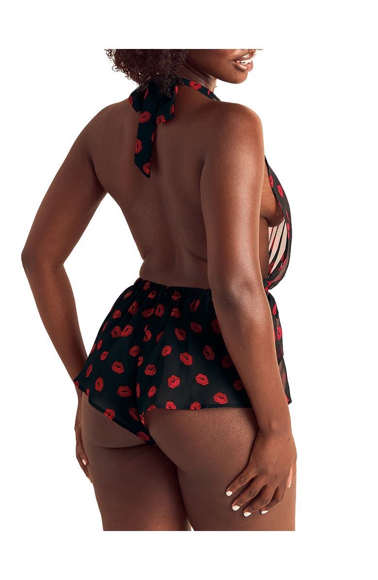 Adore Me Merilyn Romper Lingerie, Alternate, color, Novelty Black