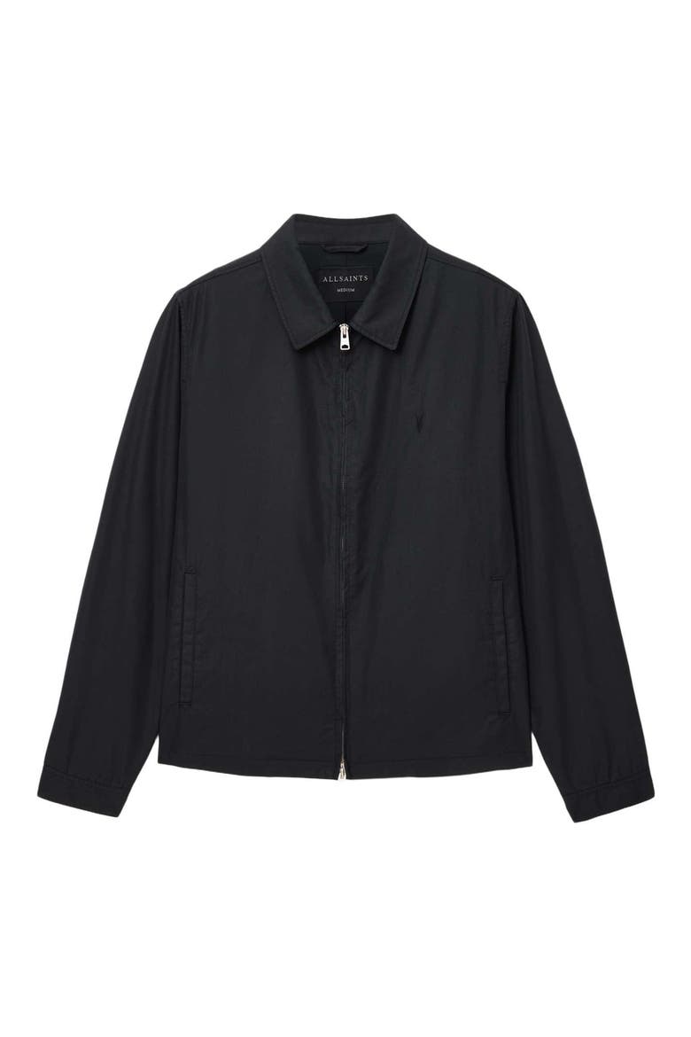 Trey Cotton Blend Jacket, Alternate, color, JET BLACK