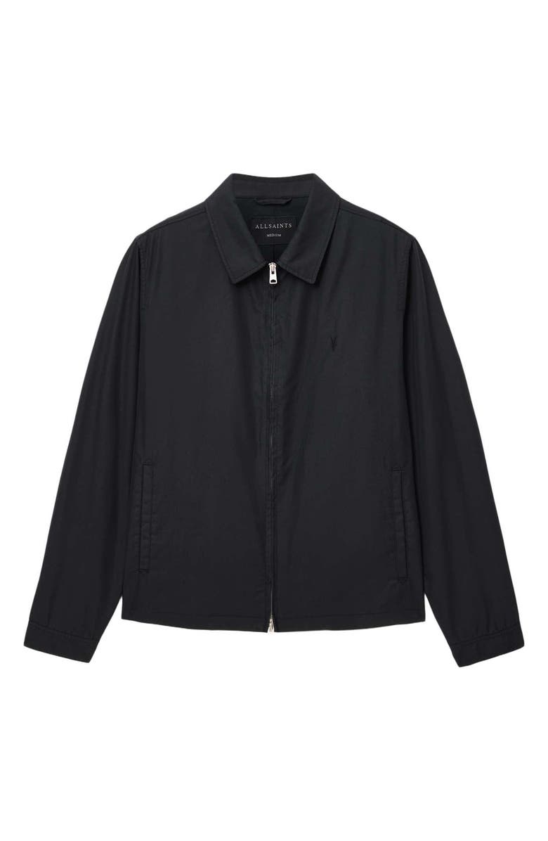 AllSaints Trey Cotton Blend Jacket, Alternate, color, Jet Black