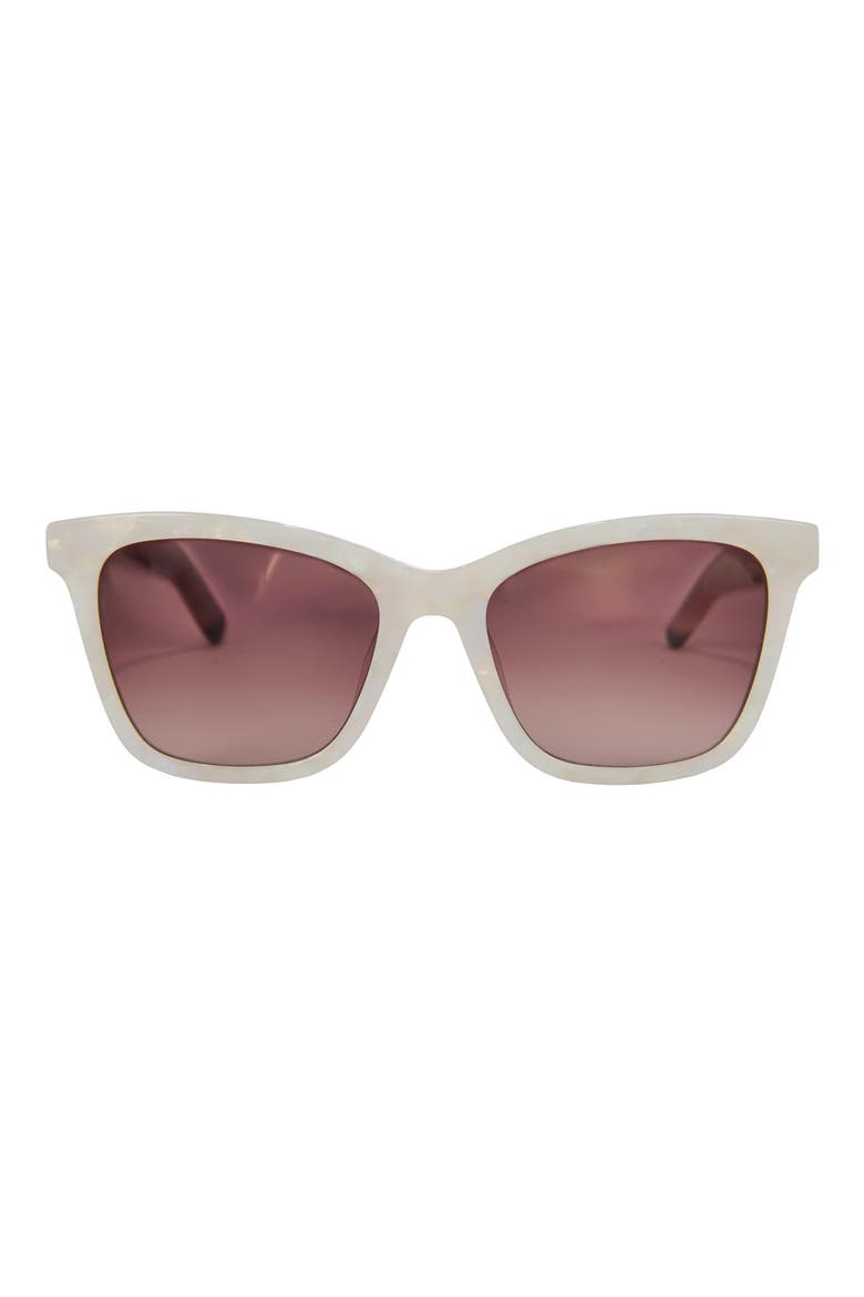 54mm Gradient Square Sunglasses, Main, color, BONE