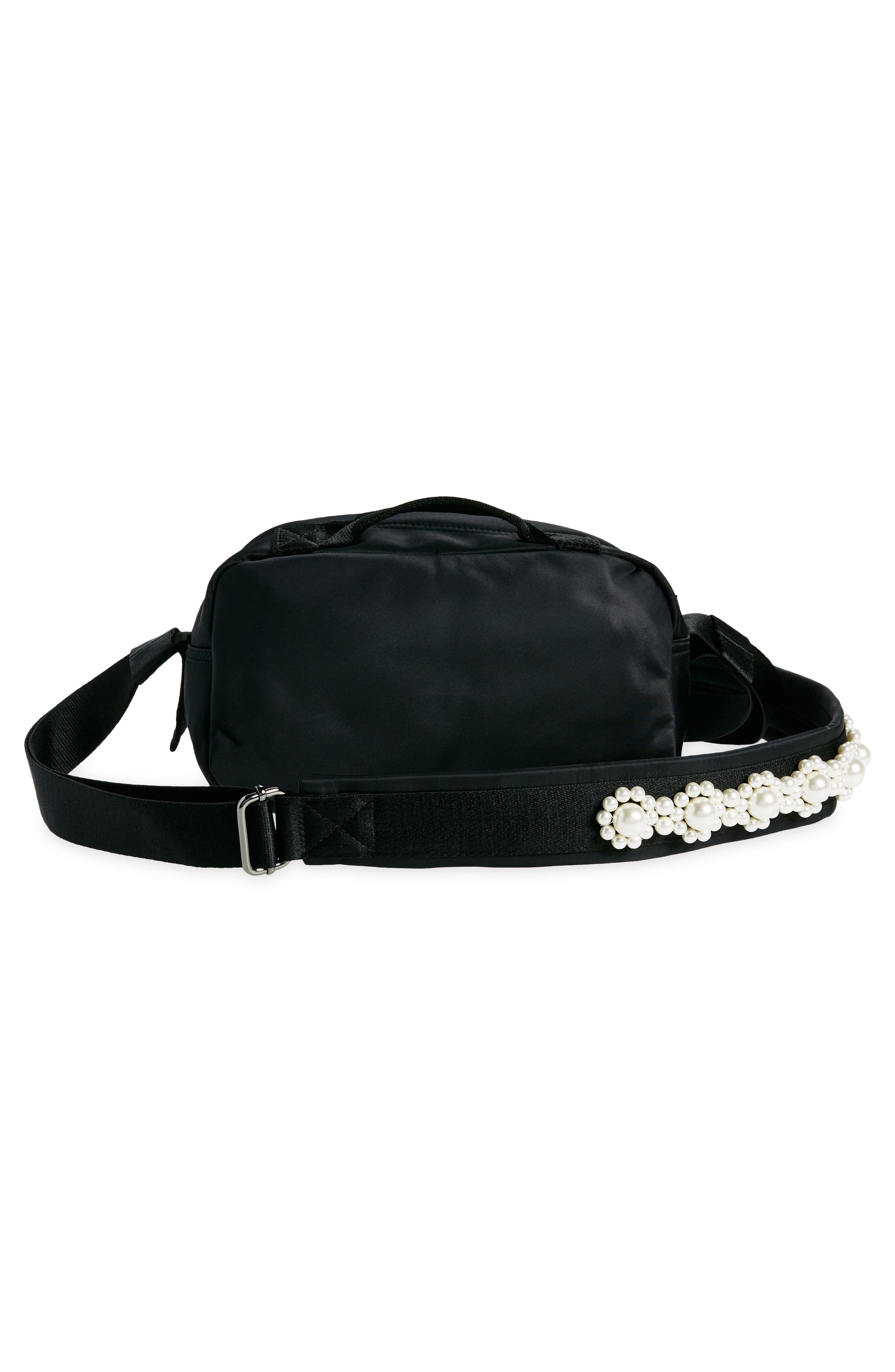 Simone Rocha Beaded Classic Bow Nylon Crossbody Camera Bag, Alternate, color, 