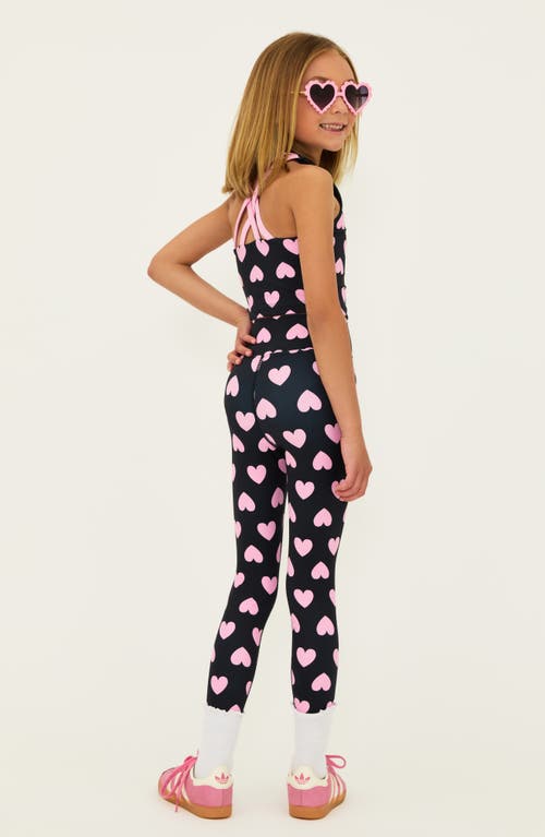 BEACH RIOT BEACH RIOT KIDS' LITTLE PEPPA HEART HIGH WAIST LEGGINGS 