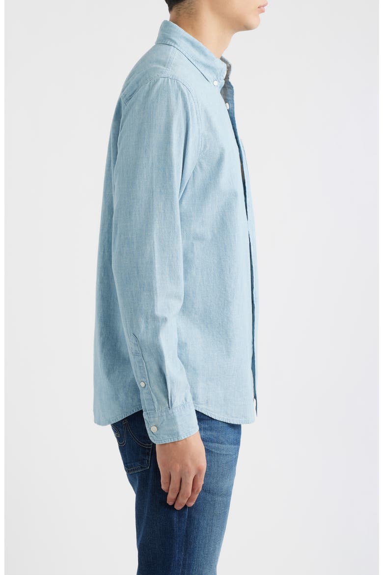 Dean Chambray Button-Down Oxford Shirt, Alternate, color, DESERT BREEZE