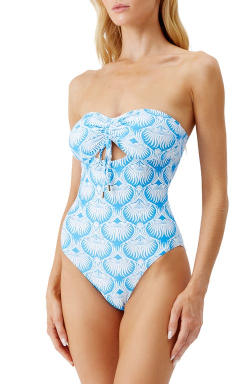 Shop Melissa Odabash Lucca Strapless One-piece Swimsuit In Lotus