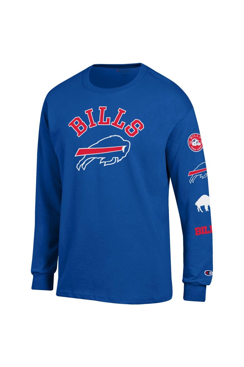 Men's Champion  Royal Buffalo Bills Seal Long Sleeve T-Shirt, Alternate, color, Royal