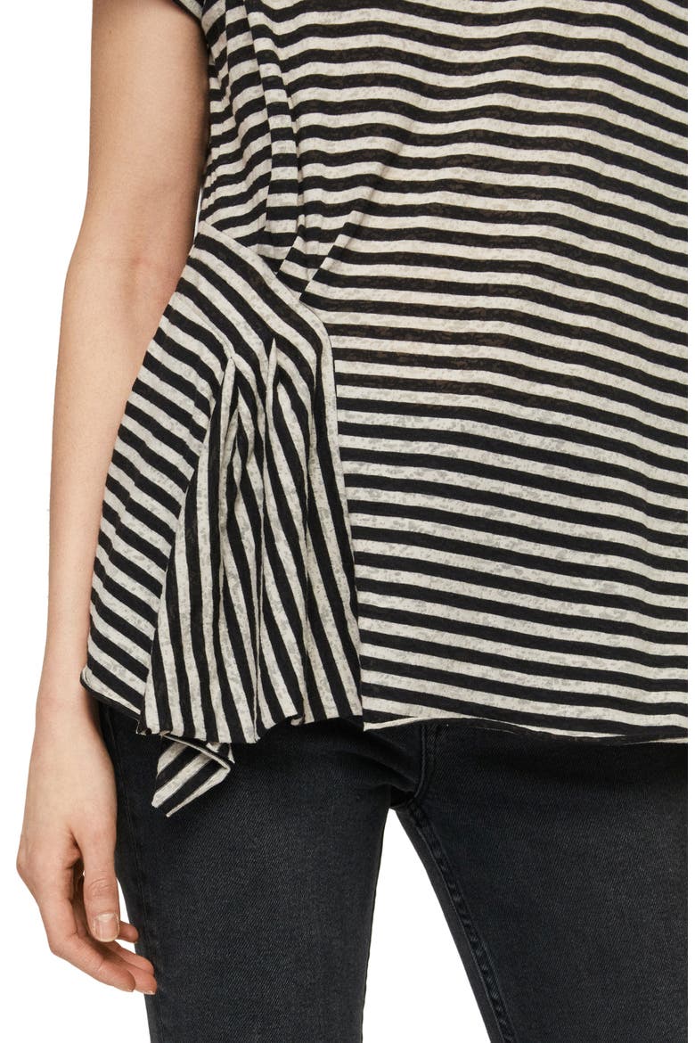 Robi Stripe Tee, Alternate, color, CHALK/ INK BLUE