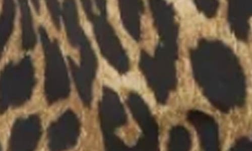 Ganni Slouchy Pointed Toe Kitten Heel Knee High Boot In Leopard