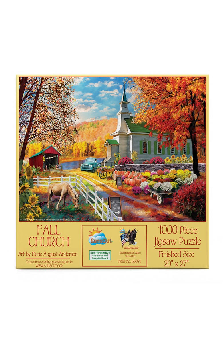 Sunsout Fall church 1000 piece Jigsaw Puzzle for Adults, Alternate, color, Multicolor
