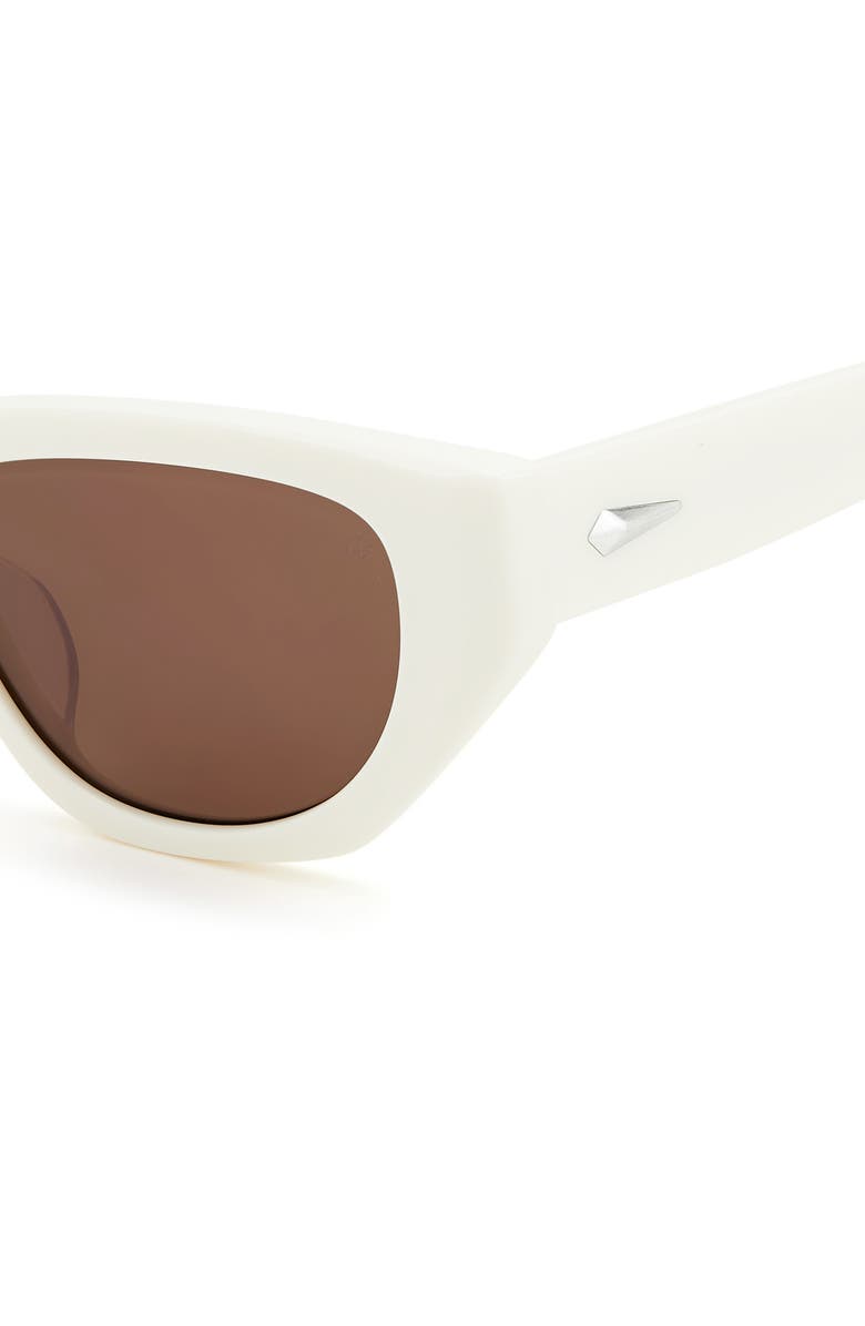 rag & bone 54mm Cat Eye Sunglasses, Alternate, color, White