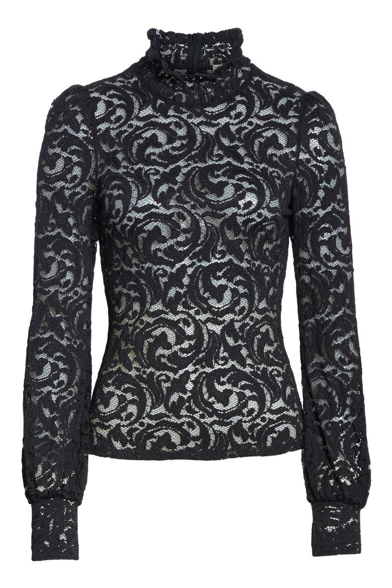 Samara Lace Top, Alternate, color, BLACK