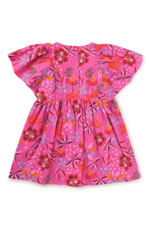 Tea Collection Butterfly Sleeve Twirl Dress In Brazilian Painted Floral