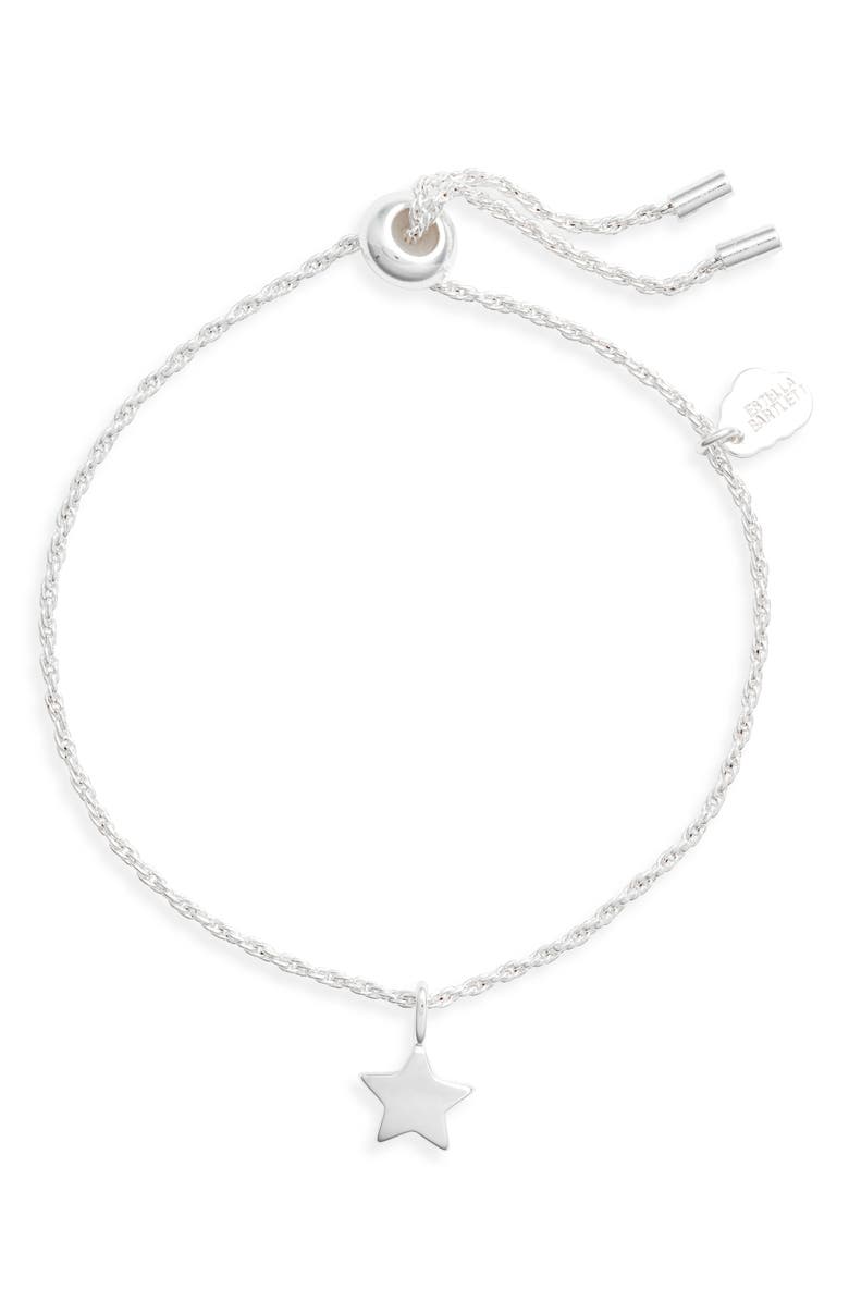 Estella Bartlett Amelia Star Charm Bracelet, Alternate, color, Silver