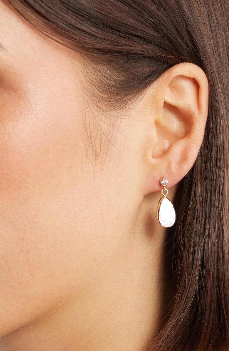 Set & Stones Camille Baroque Pearl Drop Earrings, Alternate, color, Gold