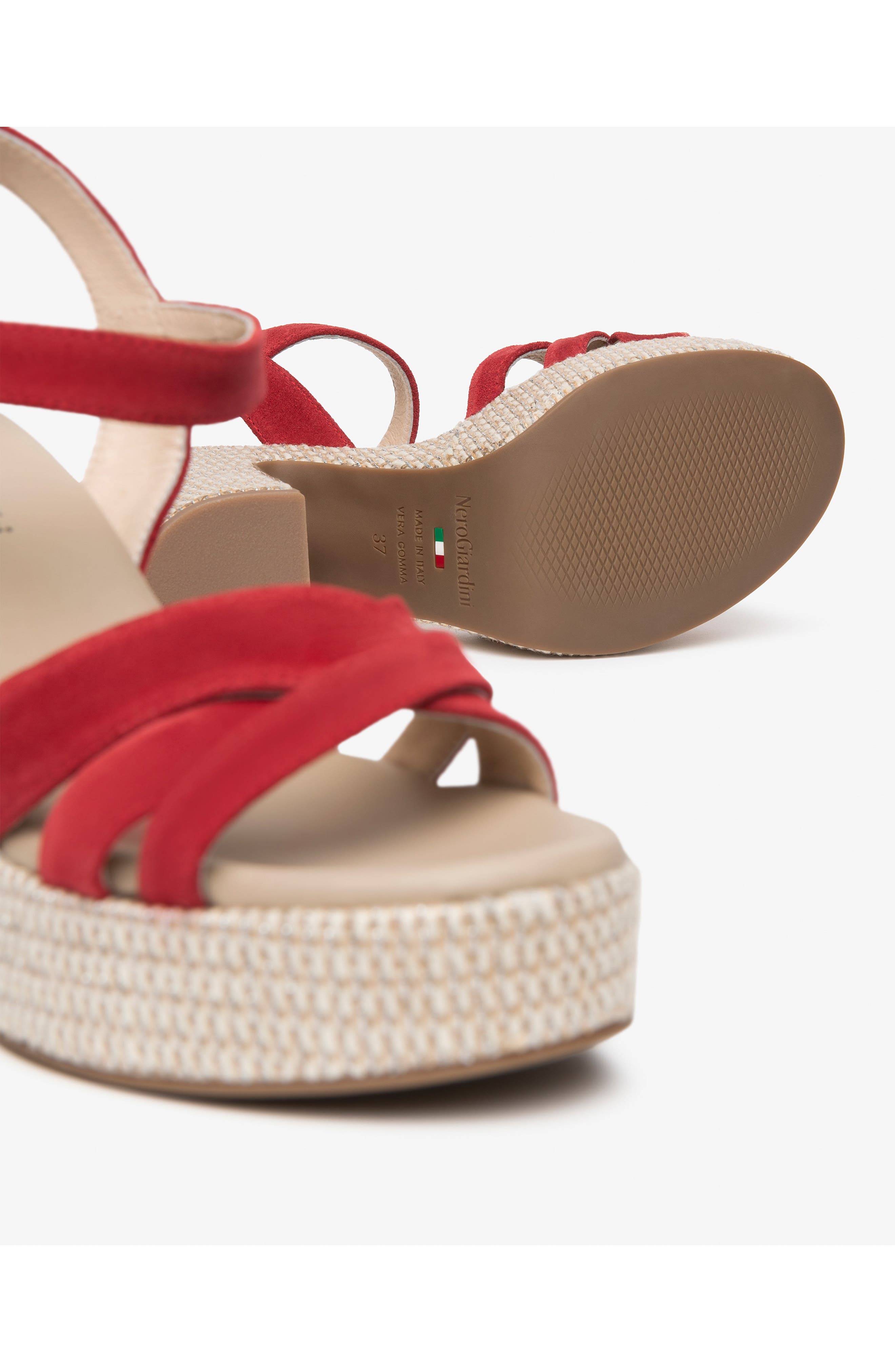 Ankle Strap Platform Sandal, Alternate, color, CHERRY