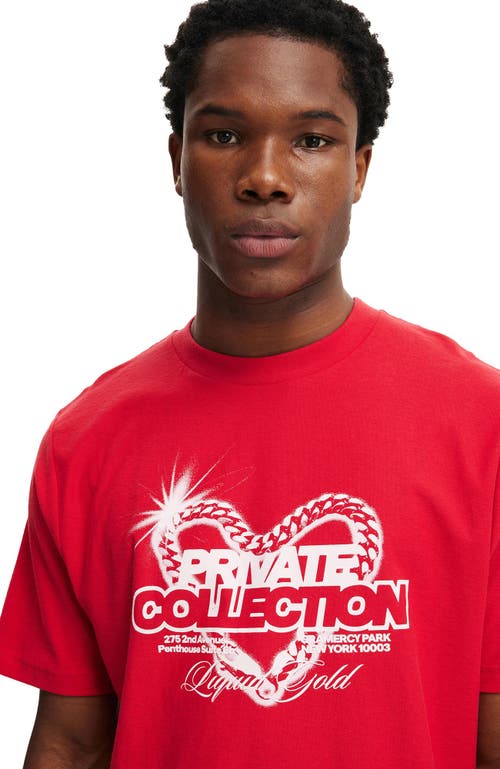 Cotton On Cropped Fit Graphic T-shirt In Red