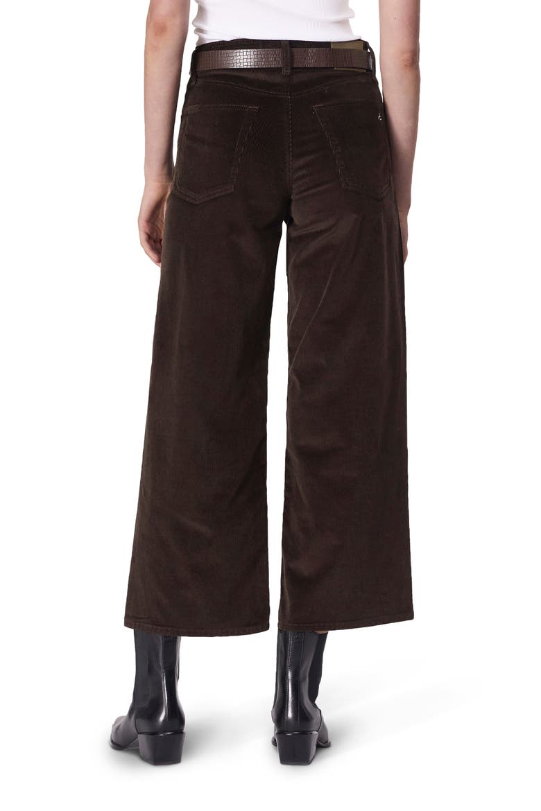 Andi Ankle Wide Leg Corduroy Jeans, Alternate, color, DARK BROWN