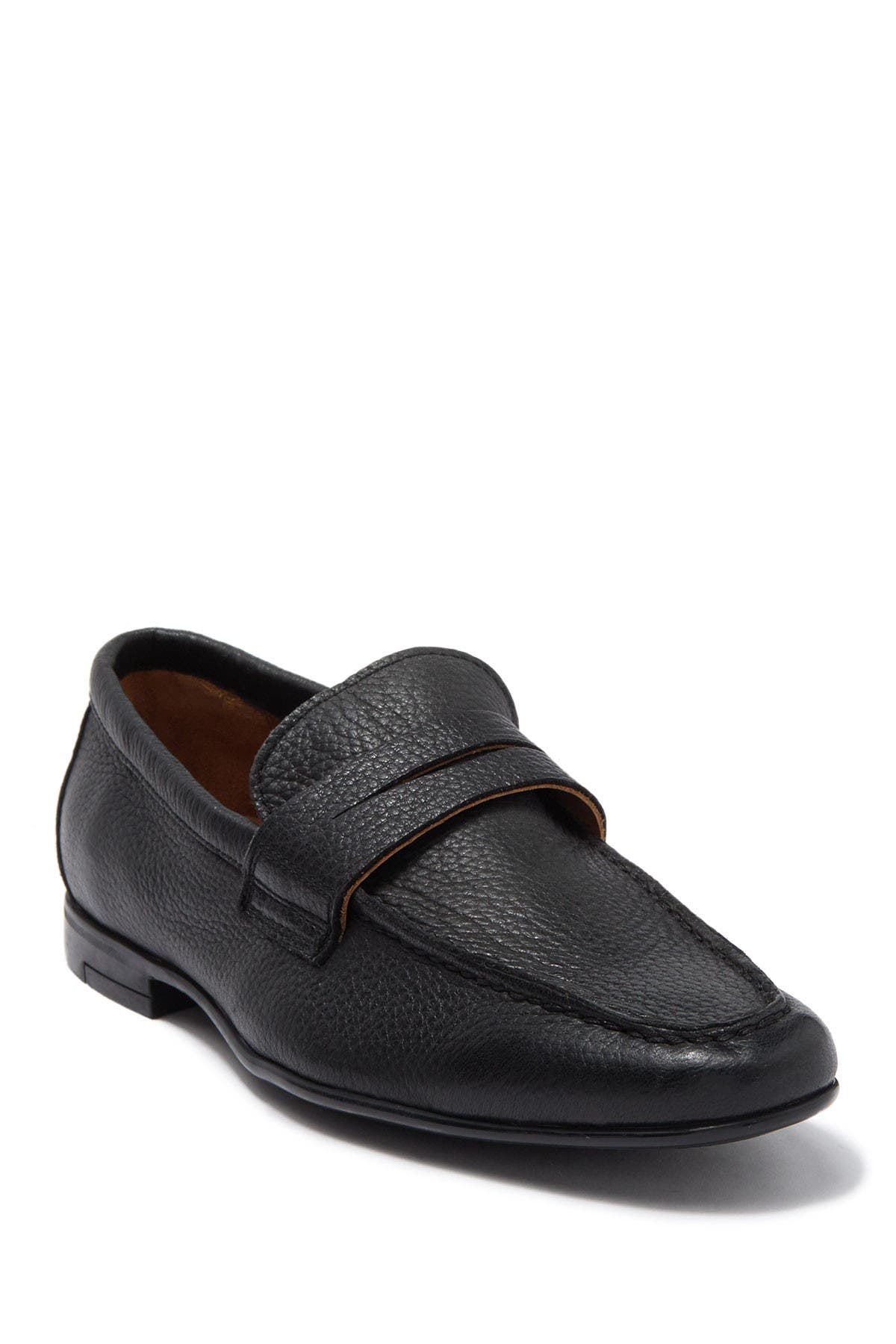 Connery Penny Loafer, Main, color, BLACK PEBBLE GRAIN