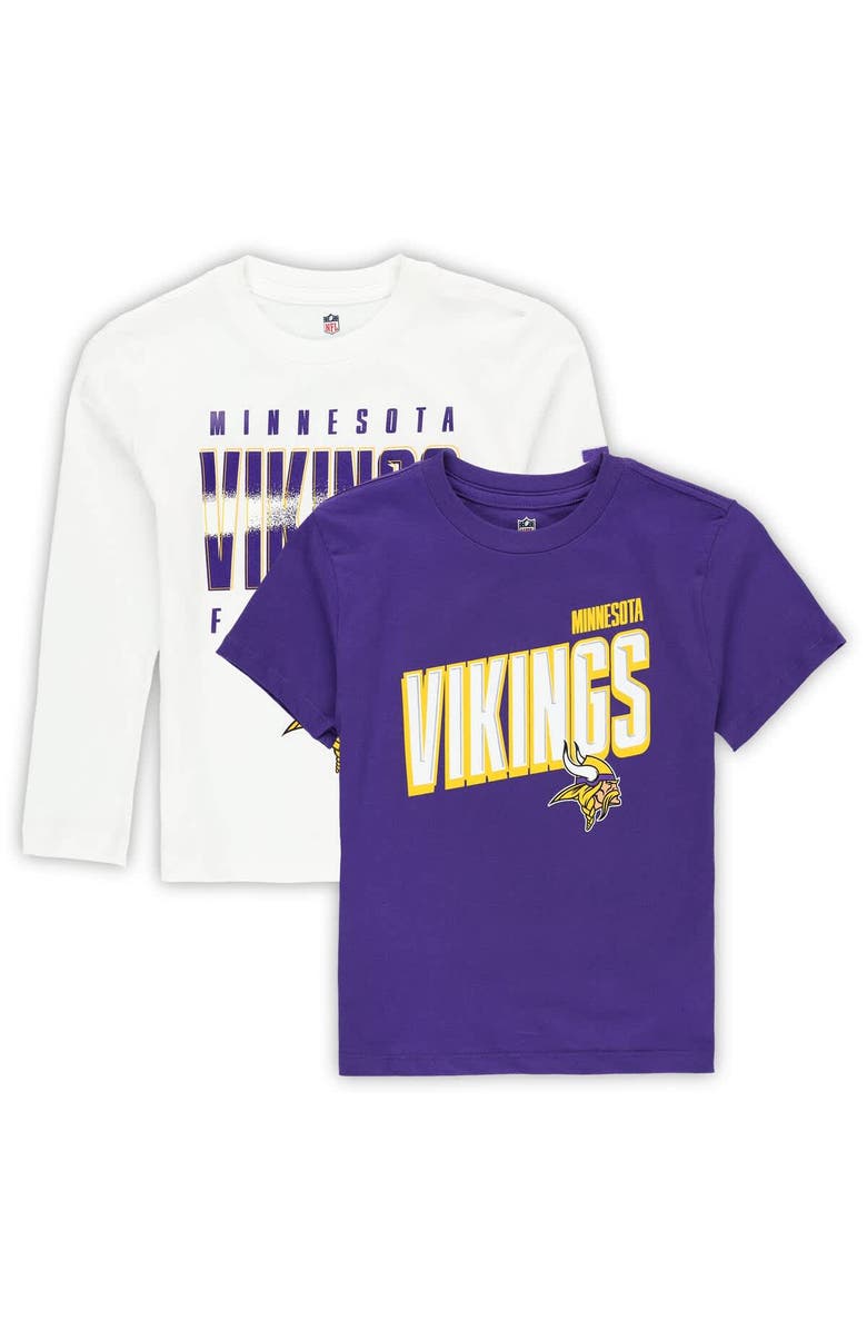 Outerstuff Preschool Outerstuff Minnesota Vikings The Mix Combo T-Shirt Set, Main, color, Purple