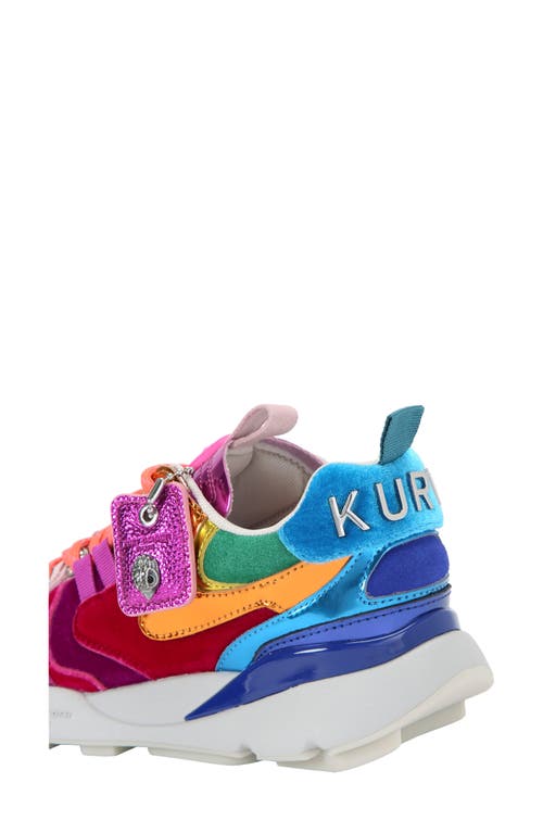 Kurt Geiger Kurt Runner Metallic-patch Sneakers In Pink