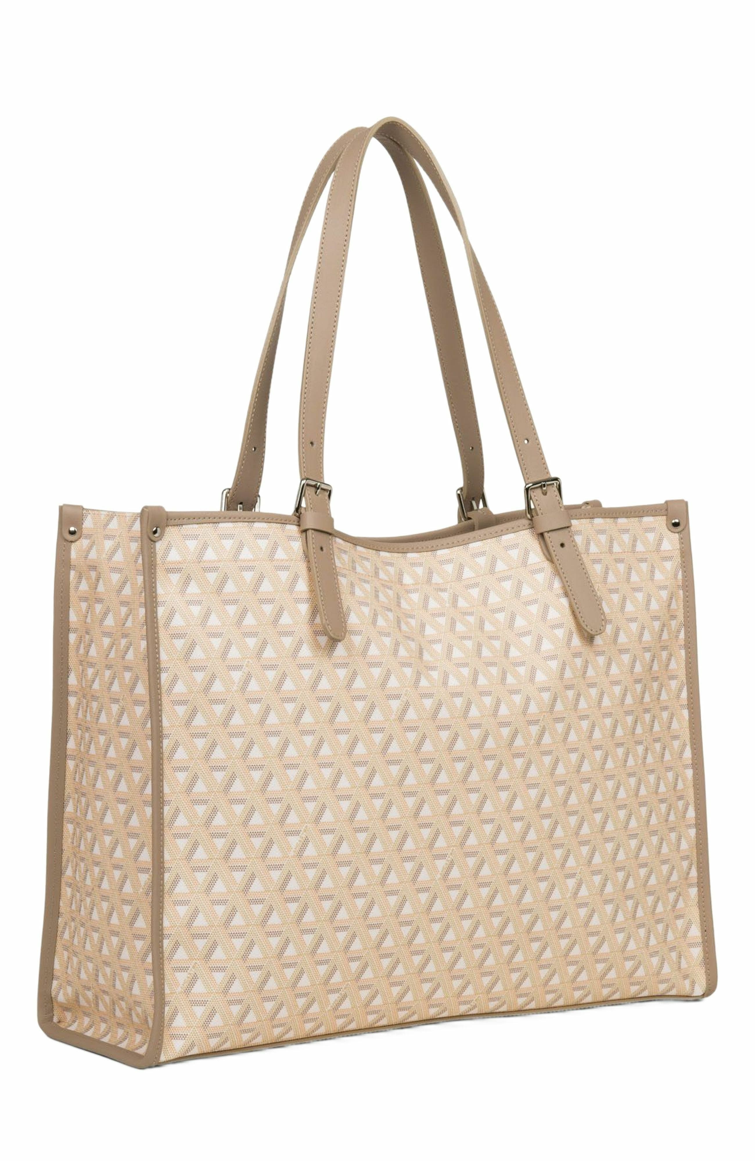 Lancaster Shoulder Tote Bag L Ikon, Alternate, color, Beige