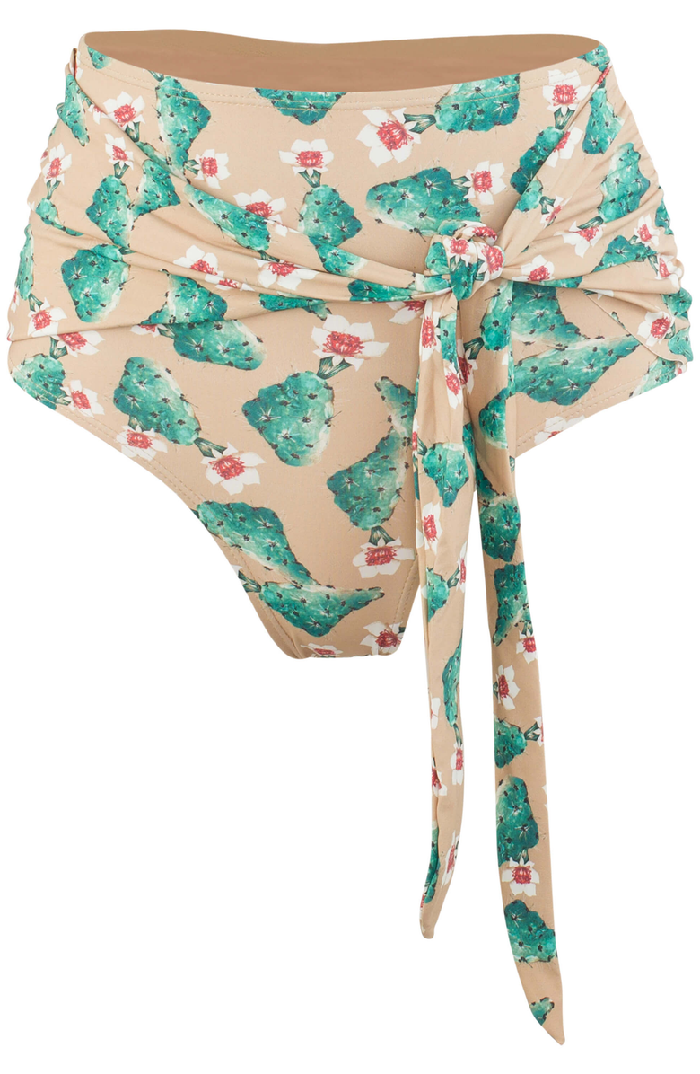 Sauipe Giovanna High Waisted Bikini Bottom, Alternate, color, Cactus Print
